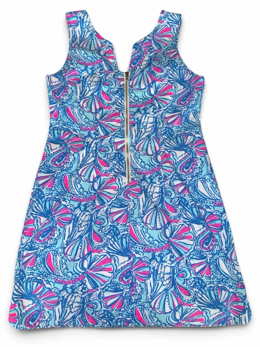 Lilly Pulitzer for Target Blue, Pink & White Lace-Trim Midi Dress